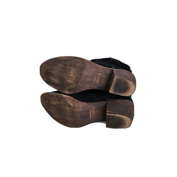 Steve Madden • black suede 2.5" Heel P-Turner Ankle Boots Women's Size 10 - Picture 6 of 8